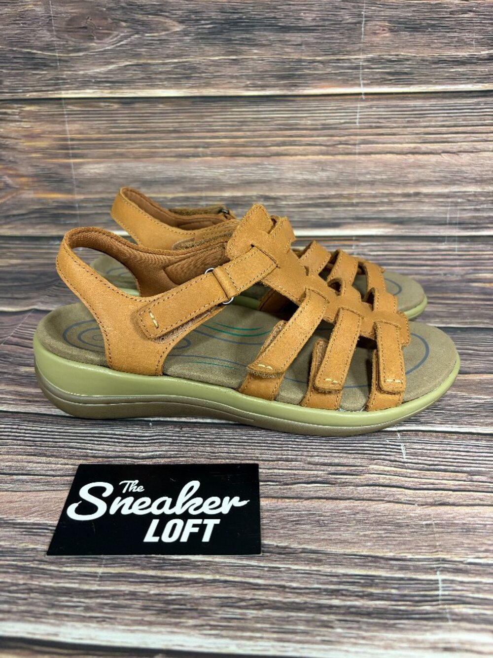 Orthofeet Amalfi Women's Orthotic Sandals Camel Strappy Size 6 Wide